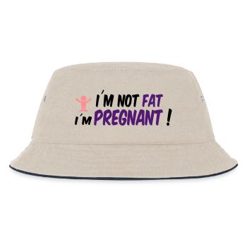 schwanger - Kinder Bucket Hat - Natur/Navy - Vorne