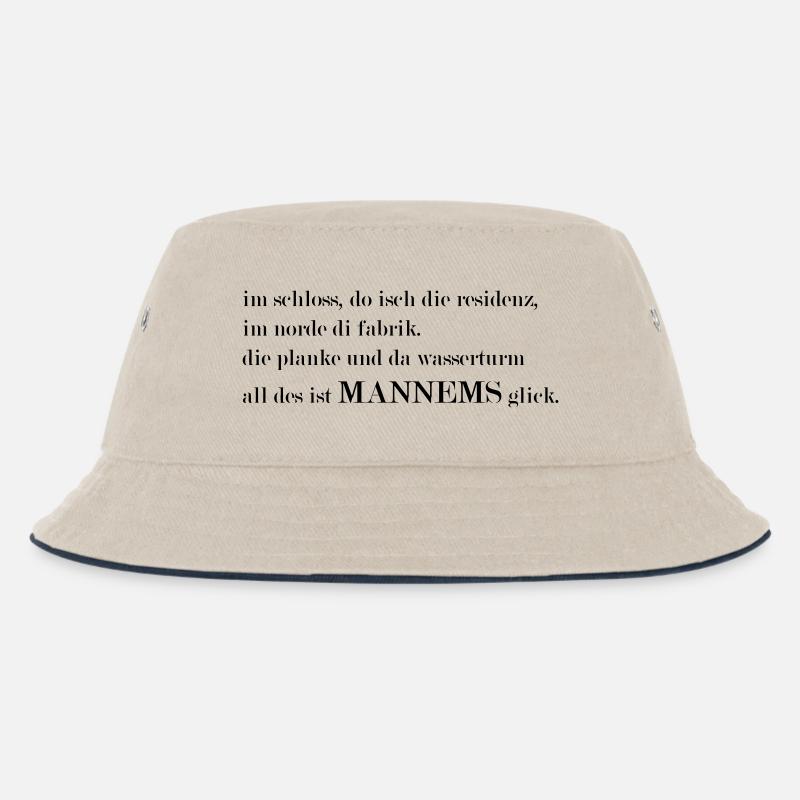 Mannems Glick - Mannheim - Kinder Bucket Hat - Natur/Navy