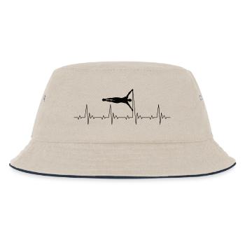 Calisthenics Human Flag Heartbeat Frequency Pulse - Kids’ Bucket Hat - ecru/navy - Front