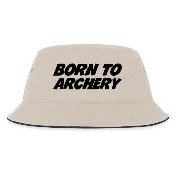 Born to Archery - Kinder Bucket Hat - Natur/Navy - Vorne