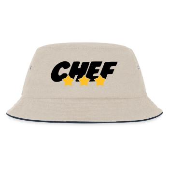Chef - Cuisine - Patron - Boss - Cooking - Food - Kinder Bucket Hat - Natur/Navy - Vorne