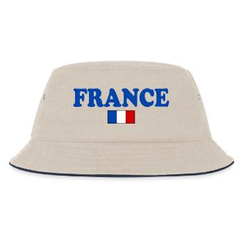 LA FRANCE DRAPEAU FRANÇAIS - Bob Enfant - blanc cassé/bleu marine - Devant