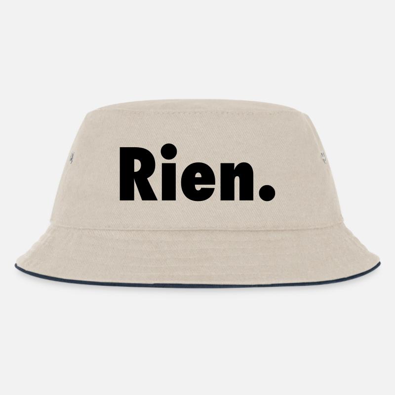 Nichts. Oder fast nichts satirischer Slogan Anti-Slogan - Kinder Bucket Hat - Natur/Navy
