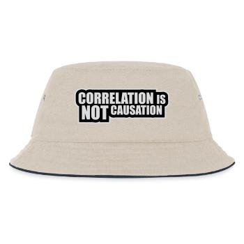 Correlation Is Not Causation Nerd Wissenschaft - Kinder Bucket Hat - Natur/Navy - Vorne