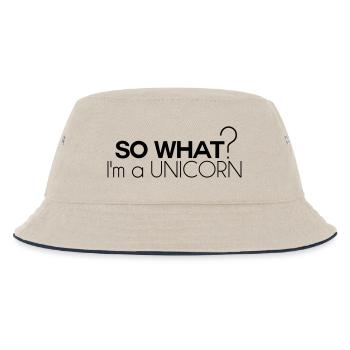 so was Einhorn - Kinder Bucket Hat - Natur/Navy - Vorne