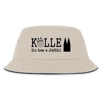 Kölle Do bes e Jeföhl - VECTOR Dom Karneval - Kinder Bucket Hat - Natur/Navy - Vorne