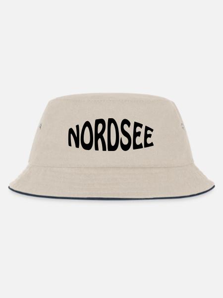 NORDSEE - Kinder Bucket Hat - Natur/Navy