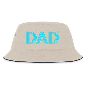 Zwillinge Vater Zwilling Papa - Kinder Bucket Hat - Natur/Navy - Vorne