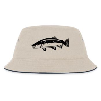 Lachs - Kinder Bucket Hat - Natur/Navy - Vorne