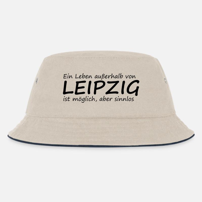 Leben außerhalb Leipzigs - Kinder Bucket Hat - Natur/Navy