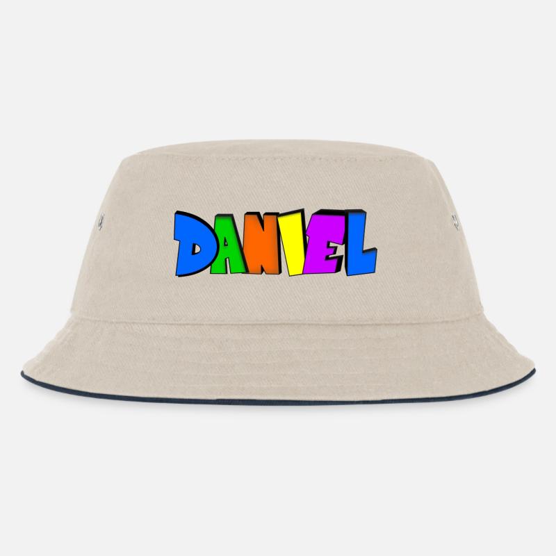 Daniel - Kinder Bucket Hat - Natur/Navy