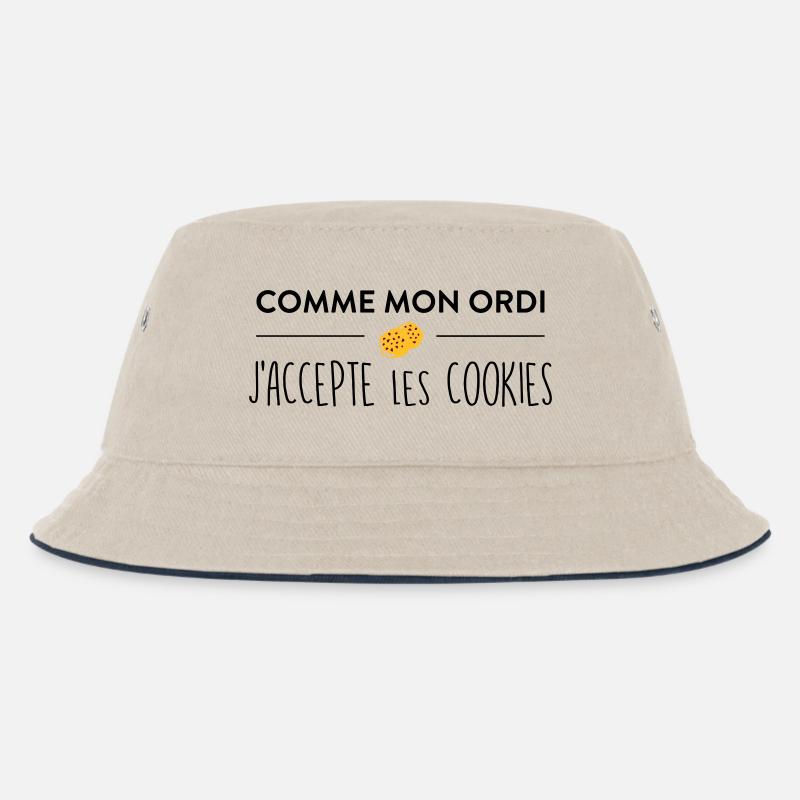 Comme mon ordi j'accepte les cookies - Bob Enfant - blanc cassé/bleu marine
