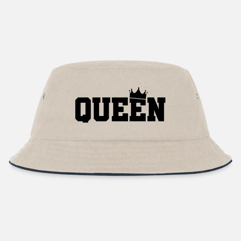 queen - Kinder Bucket Hat - Natur/Navy