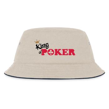poker - Kids’ Bucket Hat - ecru/navy - Front