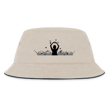 Menschen - Konzert Festival - Kinder Bucket Hat - Natur/Navy - Vorne