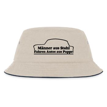  , Männer aus Stahl..., DDR Kult (25) - Kinder Bucket Hat - Natur/Navy - Vorne