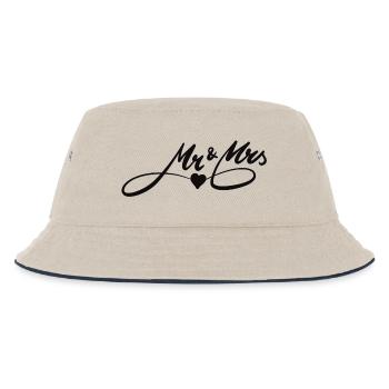 Romantic love design with heart motif - Kids’ Bucket Hat - ecru/navy - Front