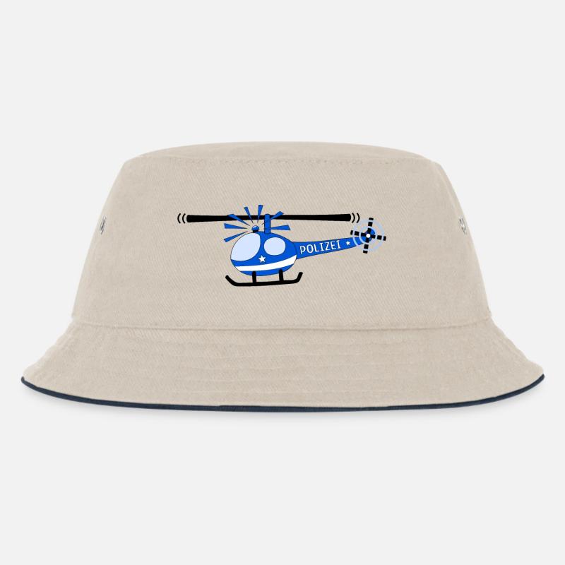 Hubschrauber Polizei Kinder - Kinder Bucket Hat - Natur/Navy