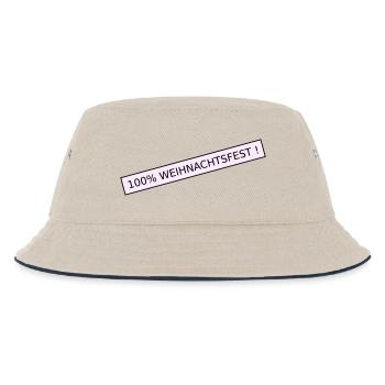 100 percent Christmas - Kids’ Bucket Hat - ecru/navy - Front