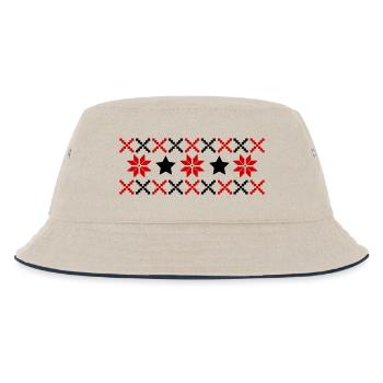 Norwegian Pattern Winter - Kids’ Bucket Hat - ecru/navy - Front