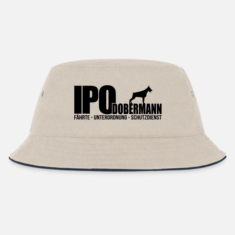 IPO DOBERMANN kupiert - Kinder Bucket Hat - Natur/Navy