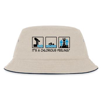 swimming - Kinder Bucket Hat - Natur/Navy - Vorne
