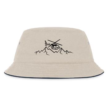 Mountain rescue plane emergency mountain rescue se - Kids’ Bucket Hat - ecru/navy - Front