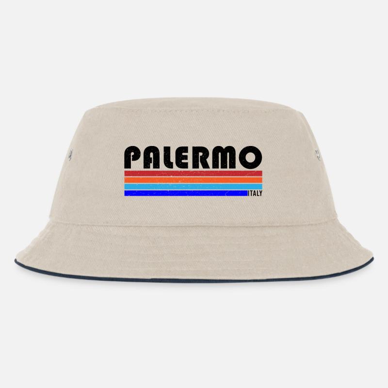 Palermo - Kinder Bucket Hat - Natur/Navy