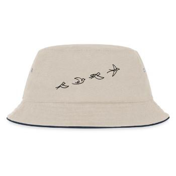 Der Flug des schwarzen Vogels - Kinder Bucket Hat - Natur/Navy - Vorne