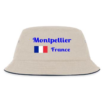 Montpellier, Frankreich - Stilvolle Drucke - Kinder Bucket Hat - Natur/Navy - Vorne
