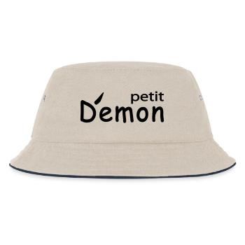 Kleiner Teufel - Kinder Bucket Hat - Natur/Navy - Vorne