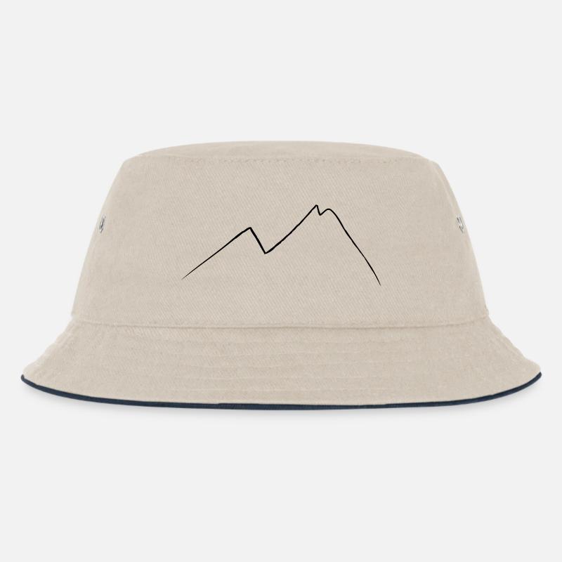 berg - Kinder Bucket Hat - Natur/Navy