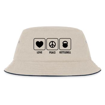 Love, Peace, Kettlebell - Bob Enfant - blanc cassé/bleu marine - Devant