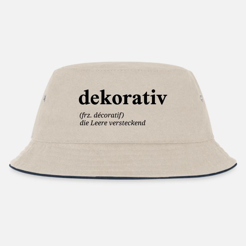 dekorativ Definition - Kinder Bucket Hat - Natur/Navy