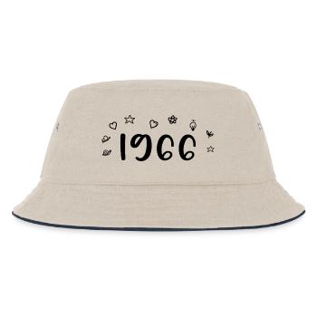 1966 Anniversary 1966 Retro 1966 - Kids’ Bucket Hat - ecru/navy - Front