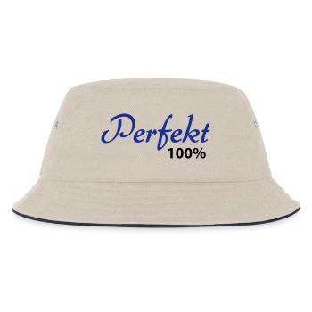 Perfect 100% - Kids’ Bucket Hat - ecru/navy - Front