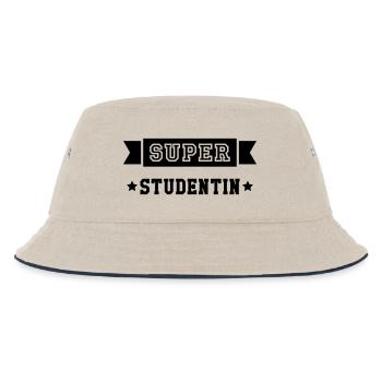 Student Studentin Studien Studenten Universität - Kinder Bucket Hat - Natur/Navy - Vorne