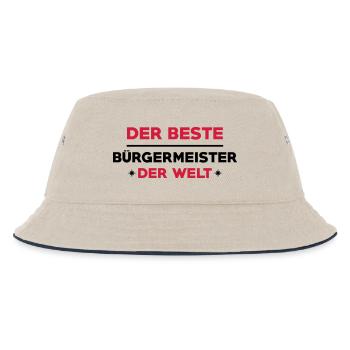 Bürgermeister Bürgermeisterin Stadt Rathaus Staat - Kinder Bucket Hat - Natur/Navy - Vorne