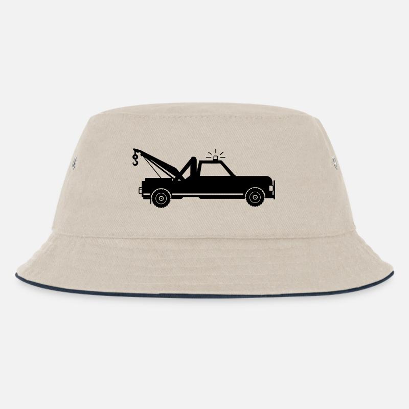 Abschleppwagen - Kinder Bucket Hat - Natur/Navy