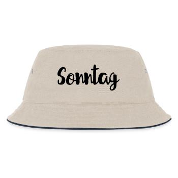 Sonntag Woche Wochenende - Kinder Bucket Hat - Natur/Navy - Vorne