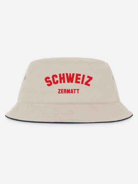 ZERMATT Schweiz Switzerland - Kinder Bucket Hat - Natur/Navy