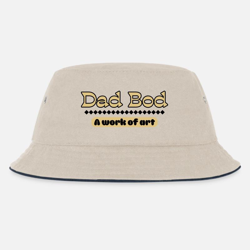 Dad Bod – Kunstvolles Statement für Väter - Kinder Bucket Hat - Natur/Navy