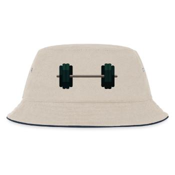 Barbell Dumbbell - Kids’ Bucket Hat - ecru/navy - Front