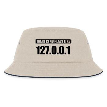 there's no place like 127.0.0.1 - Kinder Bucket Hat - Natur/Navy - Vorne