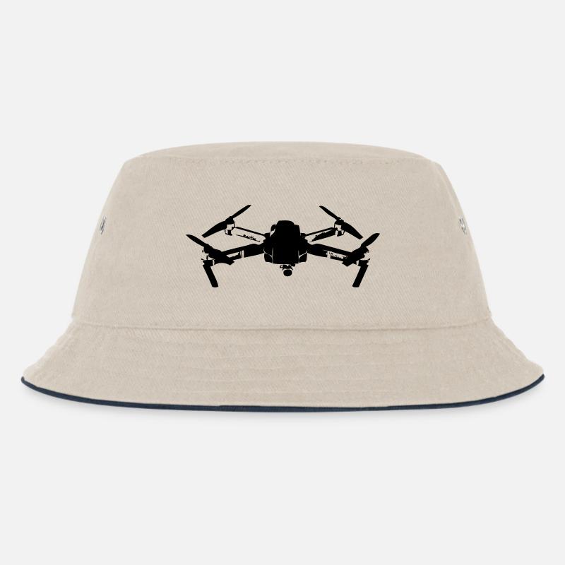 Drohne - Kinder Bucket Hat - Natur/Navy