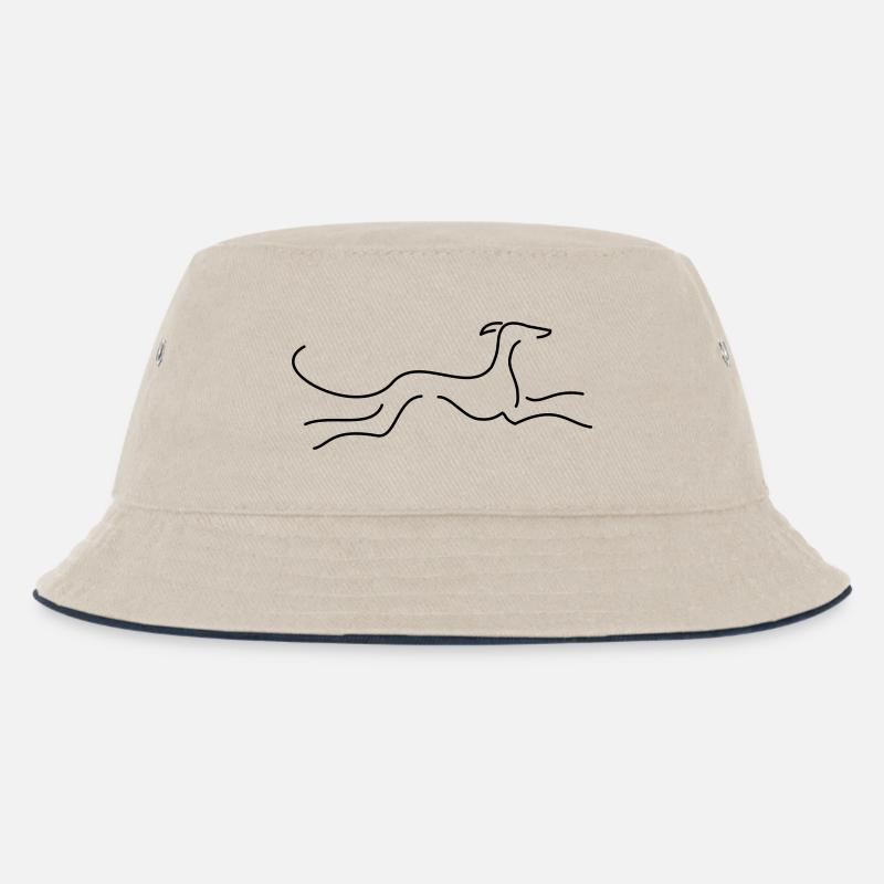 Windhund - Kinder Bucket Hat - Natur/Navy