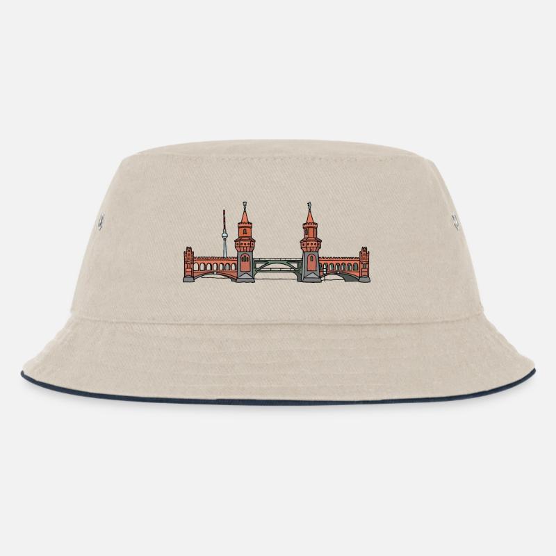 Oberbaumbrücke BERLIN - Kinder Bucket Hat - Natur/Navy