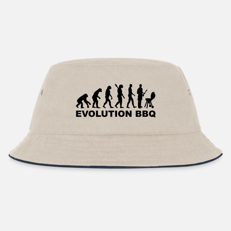 Grillen - Kinder Bucket Hat - Natur/Navy