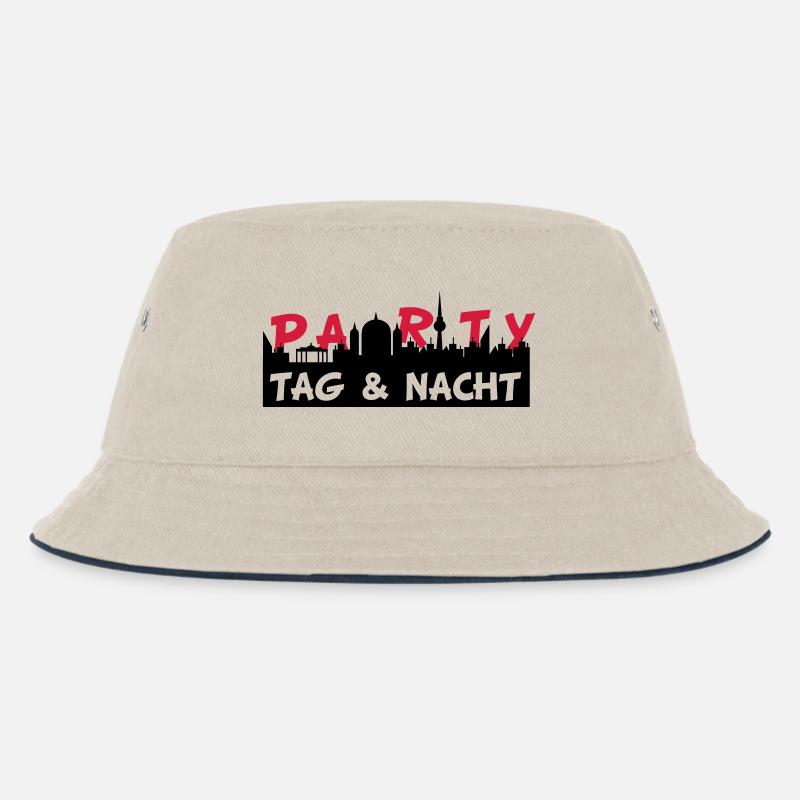 party2 - Kinder Bucket Hat - Natur/Navy