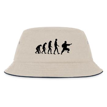 Jujutsu Jiu Jitsu Jiujitsu Ju-jitsu Jiu-jitsu - Kids’ Bucket Hat - ecru/navy - Front